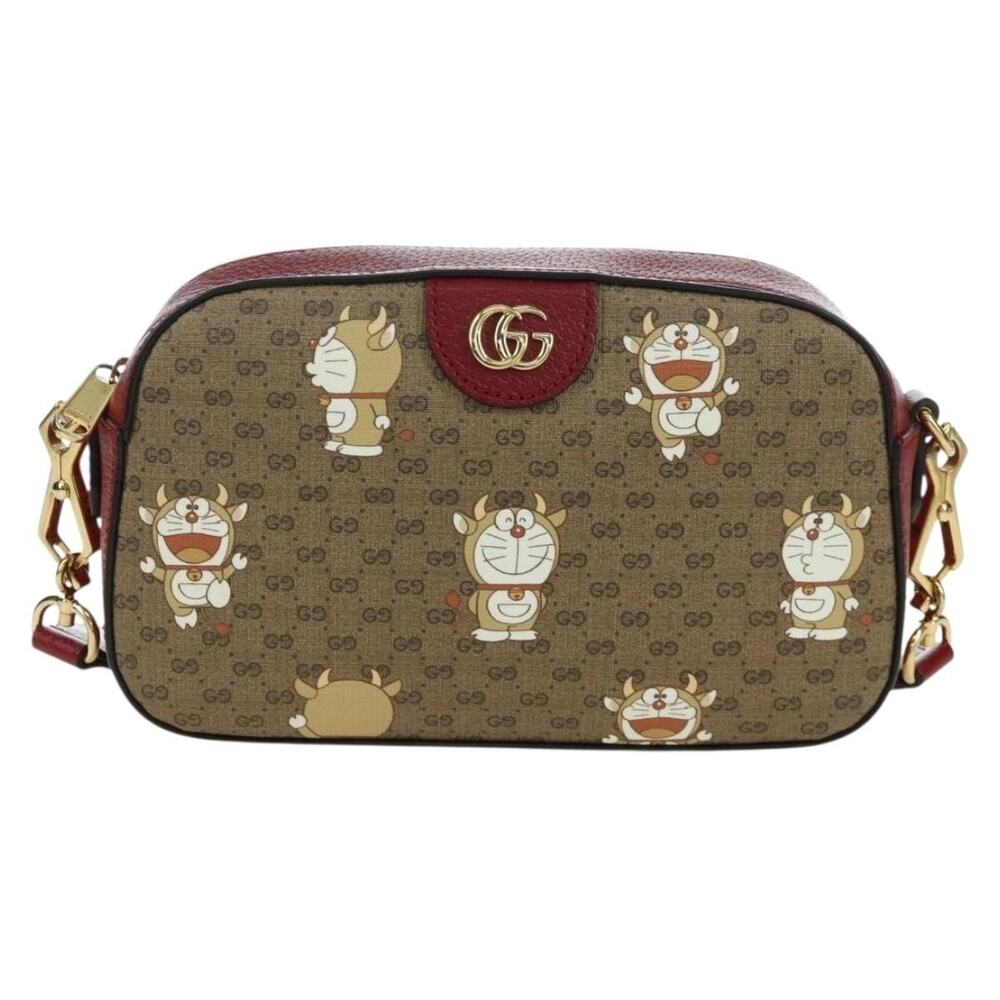 Gucci Micro GG Supreme Doraemon Shoulder Bag Beige